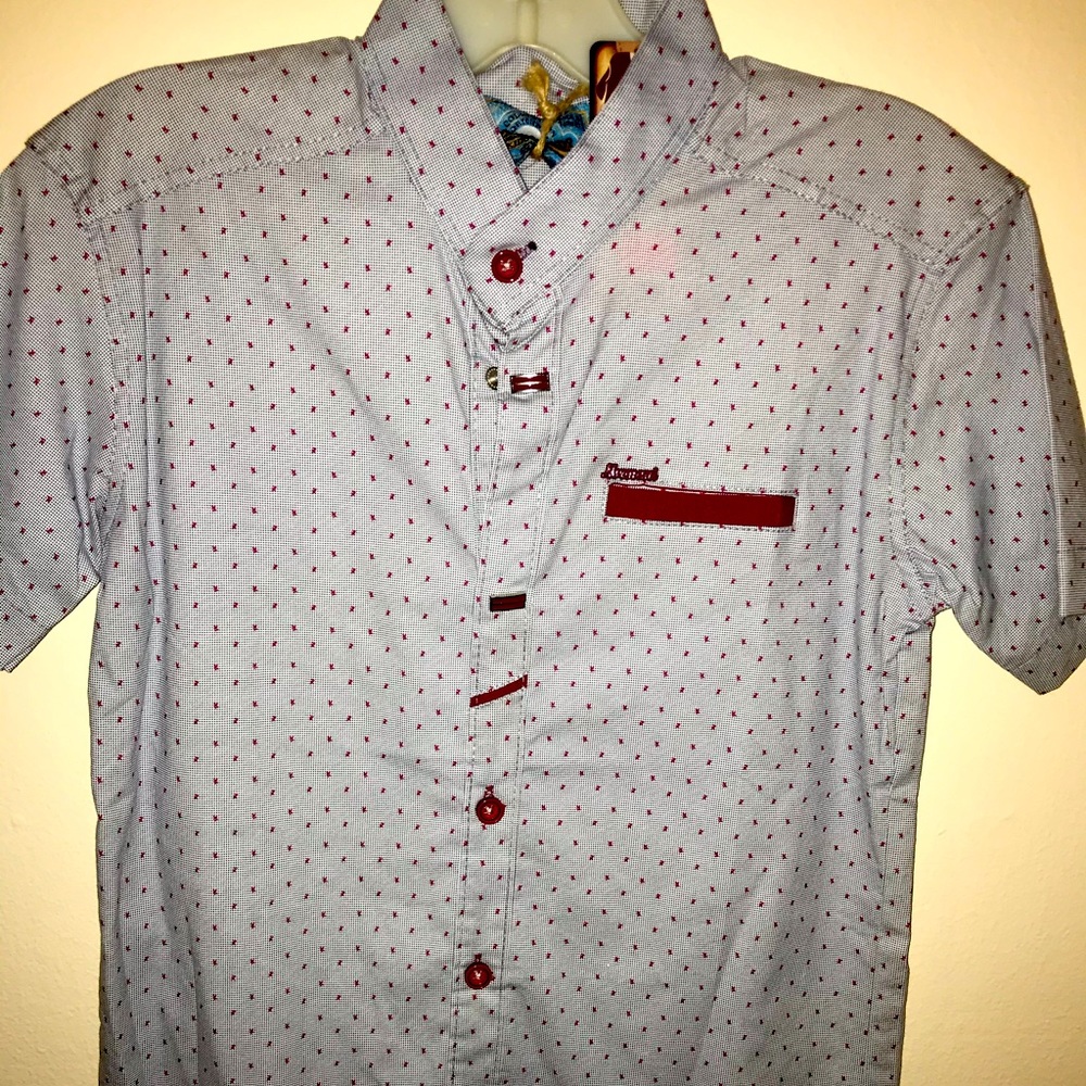 Blue & Burgundy Boy Shirt